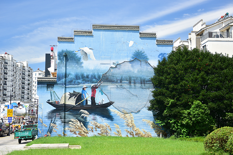 2020年8月2日拍攝的江蘇省張家港市永聯(lián)村。