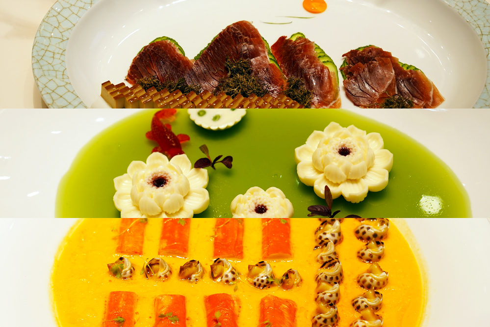 大觀樓長(zhǎng)聯(lián)宴。從上至下依次為北走蜿蜒、九夏芙蓉、蟹嶼螺洲。供圖