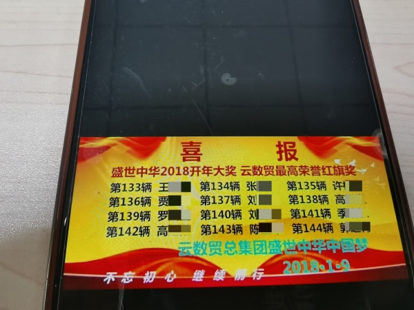 “紅旗獎”部分獲獎名單。臺商分局供圖